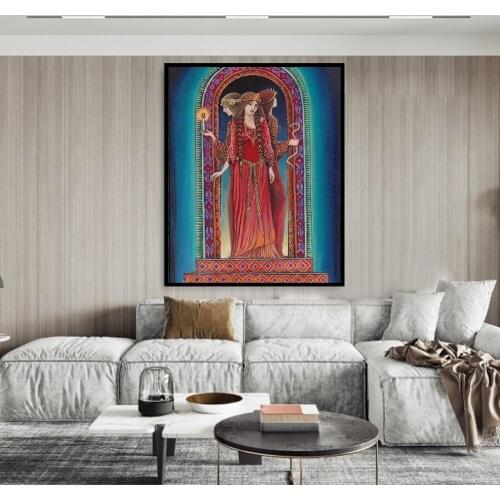 Hecate Goddess of the Crossroads Giclée Canvas Print And Poster Pagan Mythology Psychedelic Bohemian Gypsy Witch Goddess Art