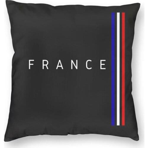 French Flag France Pride Square Pillow Cover Decoration Patriotic Cushions Throw Pillow for Car Double-sided Printing