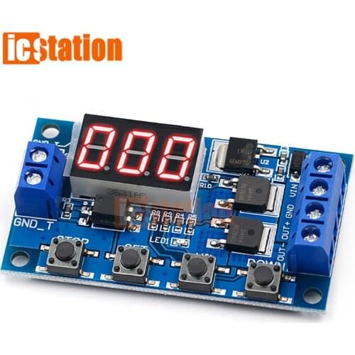DC 12V 24V Dual MOS LED Digital Time Delay Relay Trigger Cycle Timer Delay Switch Circuit Board Timing Control Module DIY