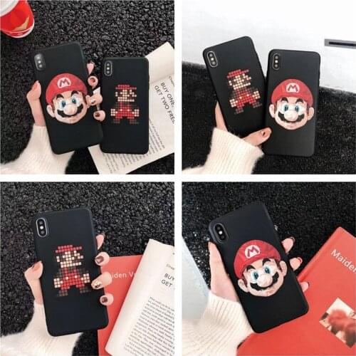 Super Mario Cartoon Frosted All-Inclusive Phone Case for IPhone 6 7 8 Plus X Xr Xs Max 11 Promax Anime Shockproof Soft Case