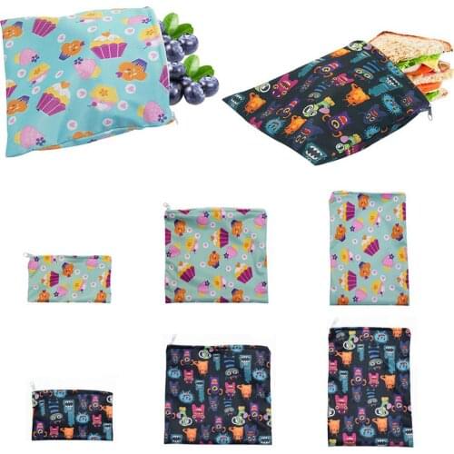 Reusable Snack Bag Waterproof Bread Sandwich Bag Pouch For School Camping Work Travel Easy To Cleandishwasher Safe