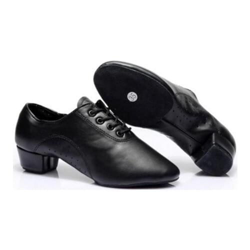 Discount New Arrival Mens Black High Heel Modern Samba Salsa Tango Ballroom Shoes Men / Latin Dance Shoes Men