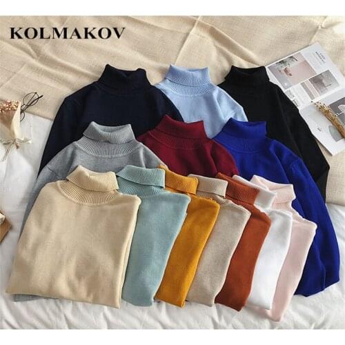 KOLMAKOV New 2020 Mens Sweaters Spring Mens Sweater Turtleneck Knitted Pullovers Homme XXL Hot Sale Soft Thin Wool Men Sweater