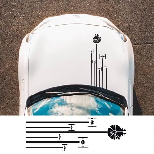 Car Hood Cover Sticker Auto PVC Film Decals Stylish Graphics DIY Styling Decoration Automobiles Car Tuning Accessories,60CM