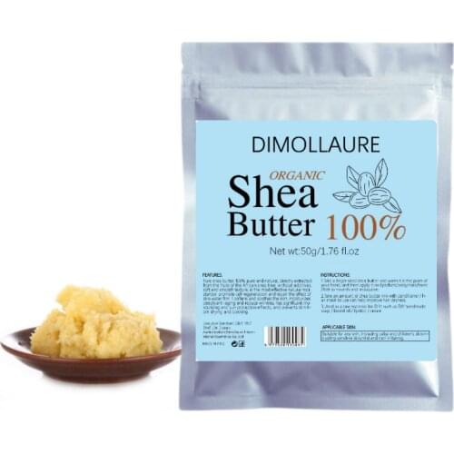 Dimollaure 50g Natural Organic Unrefined Shea Butter Oil Skin Care essential oil carrier oil Hair care handmade soap oil DIY