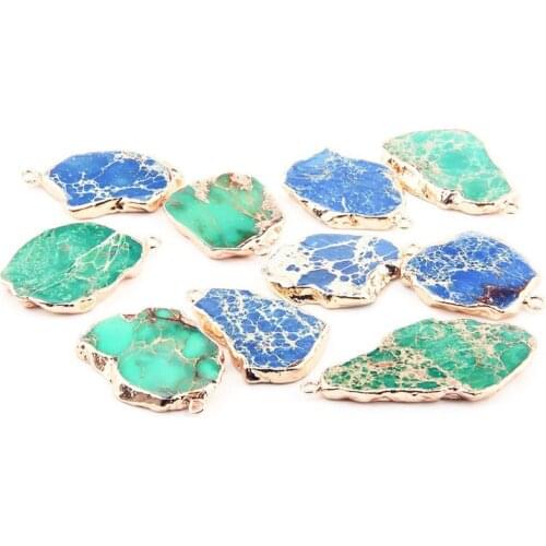 Natural stone pendant irregular Emperor Stones pendant necklace for DIY jewelry best birthday gift size 40x30x5-60x35x5mm