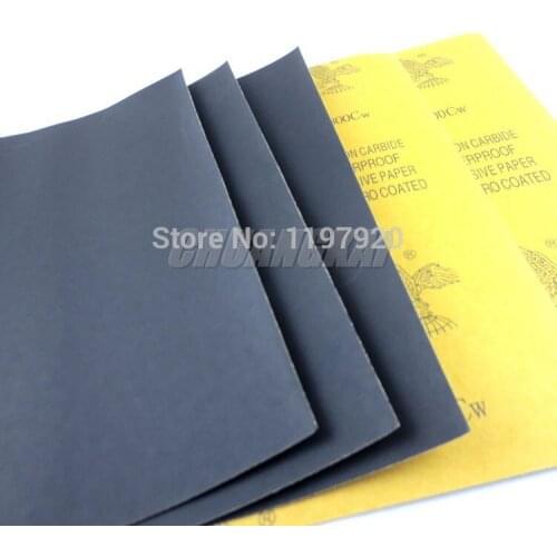 Fixmee 10 Pcs Wet and Dry Paper Sandpaper Grade 120 - 2000 Grit Waterproof