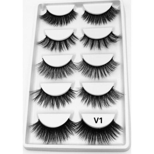 3D mink lashes mix false eyelashes 5 pairs natural mink eyelashes makeup eyelash Extension Fake eye lashes long thick handmade