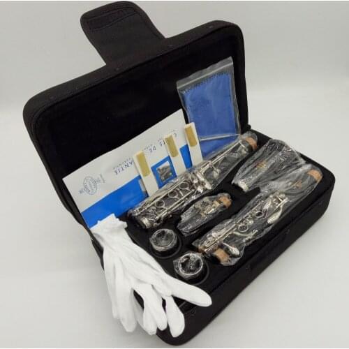 New De Xin Professional Bb Clarinet R13 Bakelite Clarinets Nickel Silver Key Musical Instruments Case Mouthpiece Reeds