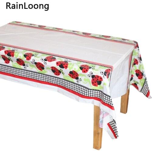 Disposable Plastic Table Cloth Beatles Table Cover Tablecloth Waterproof For Kids Birthday Party Decoration 180*108cm