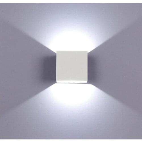 AC90-260V indoor dimming creative new wall lamp 6W LED lamp aisle square wall lamp wall lamp bedroom LED wall lamp white / black