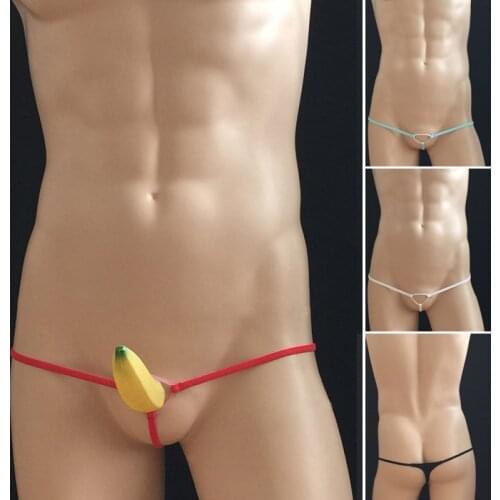 Open dick ring mens g-strings underwear gay men sex toy erotic thongs underwear mens sexy exotic t-back low rise underwear