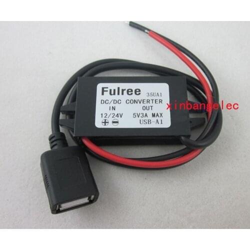 Converter Regulator Step down for Iphone IPAD CAR DC 12V 24V to USB 5V 3A 15W