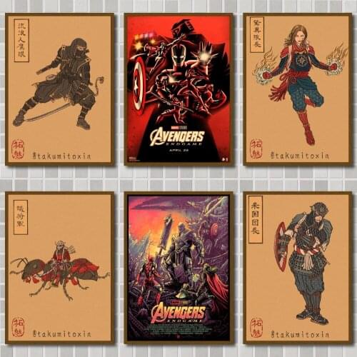 Marvel Avengers Endgame Movie Poster Krafe Paper Prints Art Retro Painting Home Decor Wall Stickers For Kid Room Decor