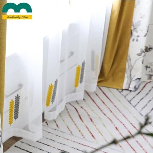 White Tulle Modern Curtain Nordic Style Living Room Bedroom Balcony Tulle Breathable Window Curtain