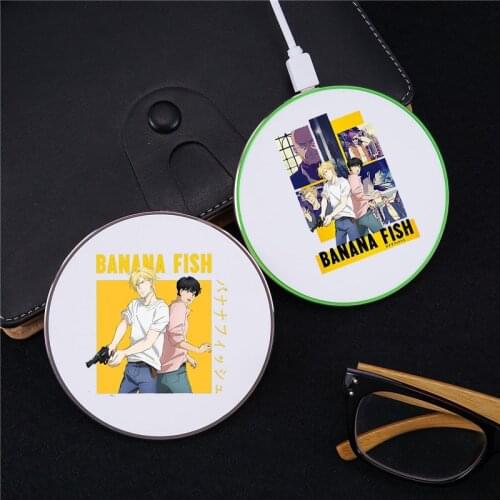 Japan Anime Banana Fish Anime Art Wireless Charger Pad for Iphone/Aispods Wireless Charging Charger FOR Samsung Huawei XIAOMI10