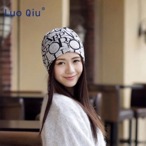 5pcs/lot Women Hat Polyester Adult Casual Floral Womens Hats Spring Autumn Two Used Female Cap Scarf