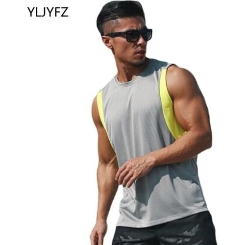 2021 Mens Vest Summer New Quick-drying Running Sports Loose Casual Vest Men Clothing Mens Tank Top Mens Tops Streetwear YLJYFZ