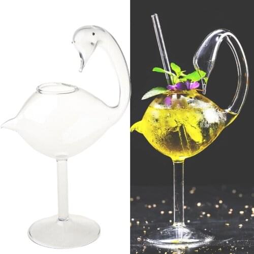 1PCS 180ml Swan Shape Cocktail Glass, Wine Glass, Water Cup for Restaurants,Bar, Party