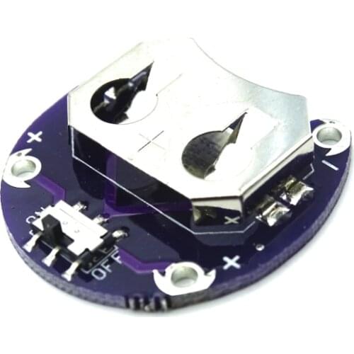 10PCS/LOT LilyPad Coin Cell Battery Holder CR2032 Battery Mount Module Small Slide Switch Board