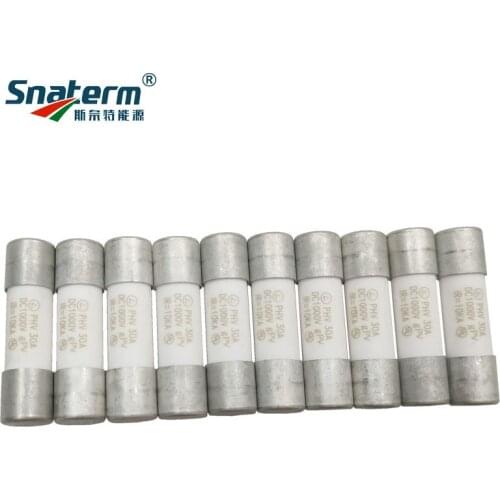 10pcs x Photovoltaic fuses | solar fuse 10 * 38 1000VDC 10A 15A 20A 30A high quality hot selling DC Fuse Ceramic Fuse