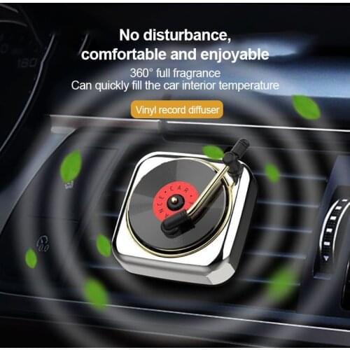 2020 Record player Car Perfume Clip Air Freshener Phonograph Auto Air Vent Fragrance Smell Diffuser Car Perfume Car Accessories