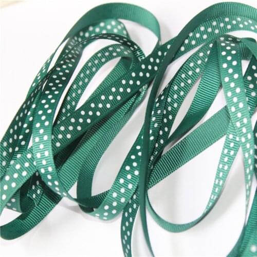 3/8'' 9mm Dots grosgrain Ribbon Dotty spot gift Hair Ribbons Accessories DP09-580