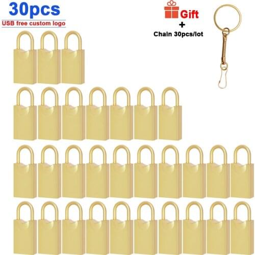 30pcs/lot USB Flash Drive Usb 2.0 Metal USB Stick Real Capacity Pendrive 64gb 32gb 16gb 8gb Memory Stick U Disk Free Custom Logo