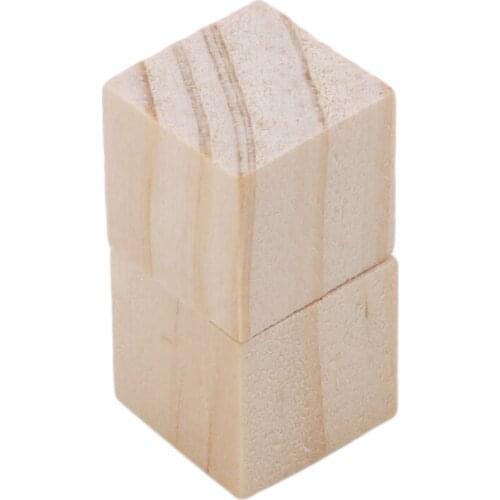 50/10/5pcs/pack Of Wooden Cube Blocks Skills Stacking Toys Kids Gifts Natural Color Toy Tower Collapse Game