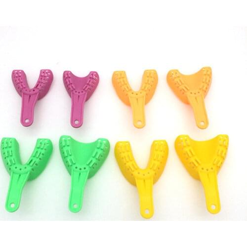 8pcs Orthodontic Kid Pediatric Dental Impression Bite Tray With Lock Tab Assorted