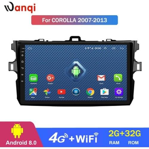 4G Lte All Netcom 9 inch 2G RAM 32G ROM auto radio dvd player Android 8.0 car stereo for Toyota Corolla 2007-2013 car navigation