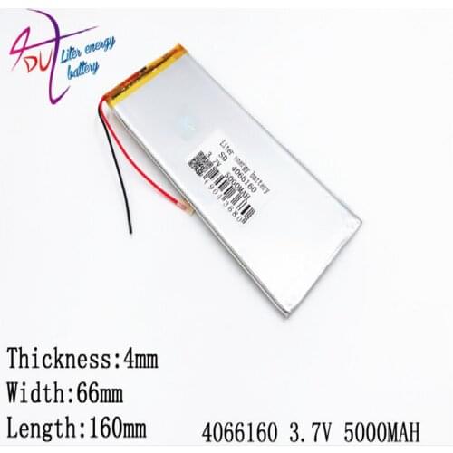 Big sale 4066160 4065160 lithium polymer battery 3.7V 5000MAH battery for tablet PC Liter energy battery