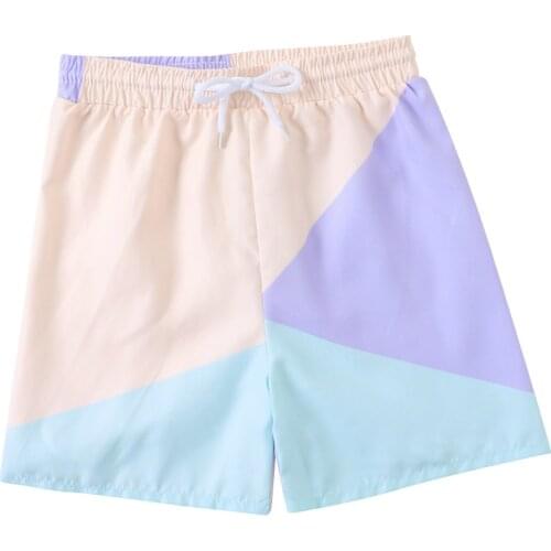 2021 Kids Boy Quick Dry Beach Board Shorts Kids Swim Trunk Swimming Swimsuit Beach Splicing Shorts Surfing Beach Pants 8-14t