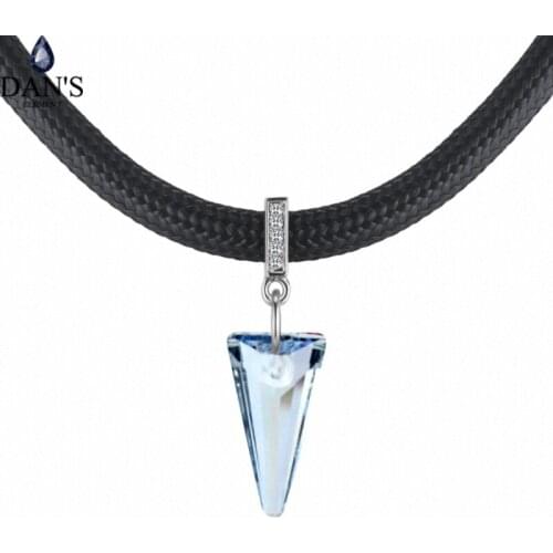 DANS ELEMENT 8 Colors Real Rose Gold Color Austrian Crystals Sweater pendant necklace for women monkey style #132327