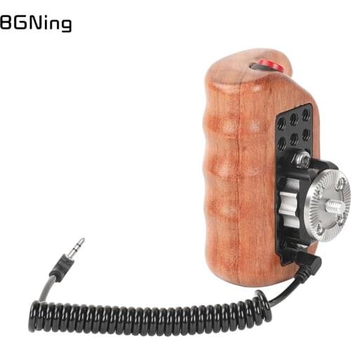 Camera Wooden Grip with M6 Rosette ARRI Mount Nato Rail for BMPC URSA MINI /FS5 FS7 /Z CAM Video Recording Control Side Handle