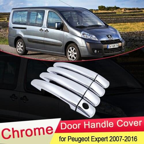 For Peugeot Expert Tepee 2007 2008 2009 2010 2011 2012 2013 2014 2015 2016 Chrome Door Handle Cover Trim Car Styling Accessories