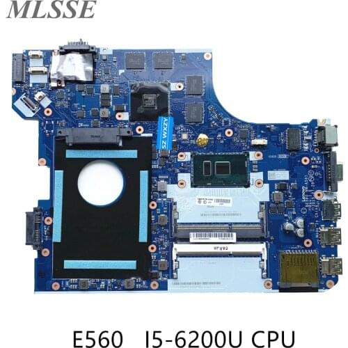 For Lenovo ThinkPad E560 Laptop Motherboard With SR2EY i5-6200u R7 M370 2GB Fru 01AW109 01AW106 NM-A561 MB 100% Tested Fast Ship