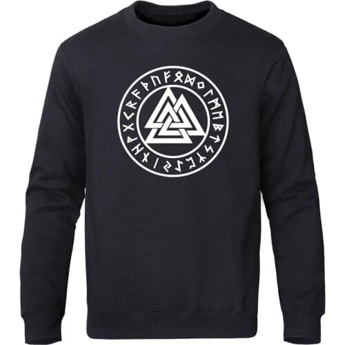 Cool Odin Viking Sweatshirts Men Vikings Symbols Print Sweatshirt Men Autumn Hip Hop Tops Winter Harajuku Streetwear