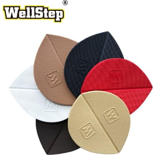 WELLSTEP 1Pair Heel Repair Rubber Sticker Single Sided Worn Heel Pad Cushion Non Slip Anti Skid Guard One Sided Worn Replacement