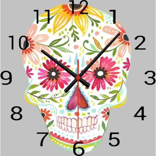 Wall Clock Flower Lime Modern Kitchen Clock Watch Home Decor Living Room Clock motion Wall Art Timepieces