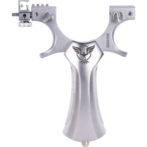 2021 New Professional Stainless Steel Eagle Optical Fiber Aiming Slingshott Outdoor Powerful High-quality Competitive Catapult