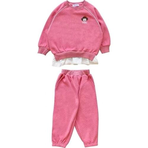 New Baby Kids Girls Autumn Cartoon Sportswear Sets 2PCS Fashion Spring Children Girls Clothes Long Sleeve Trousers Casual Set