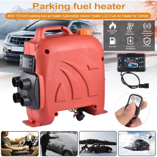 Heater All In One 8kW Air diesels Heater 8KW 12V/24V One / four Hole For Trucks Motor-Homes Boats Bus+LCD Switch Fuel Air Heater