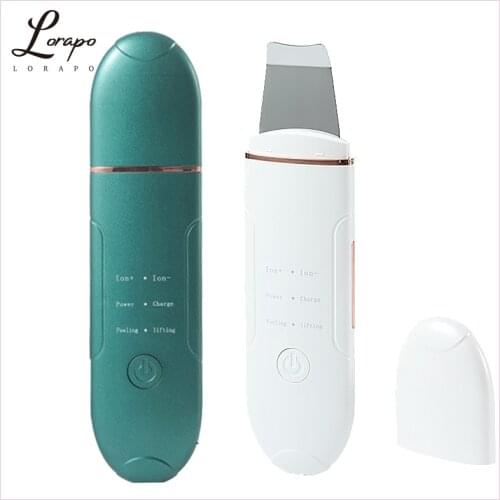 Facial Cleaner Ultrasonic Skin Scrubber Cleaner Ion Acne Blackhead Sonic Scraper Cleaner Blackhead Remover EMS Lifter Exfoliator