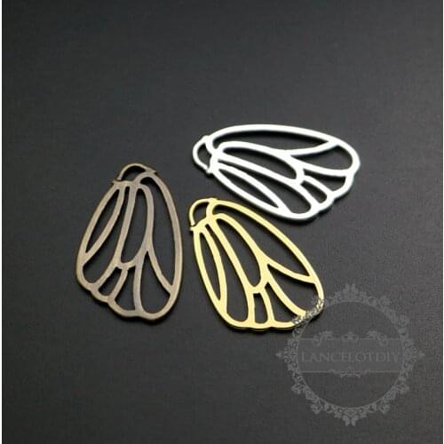 16x26mm silver,gold,bronze color filigree butterfly wing DIY fashion women pendant charm 1850301