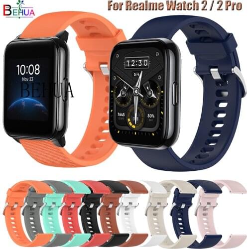 WatchBand 22MM Strap For Realme Watch 2 Pro / Realme S Silicone SmartWatch Wristband Bracelet Accessories belt Sports Wriststrap