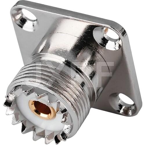 RF adapter UHF female 4 Hole panel Mount Jack with solder cup connector fast ship