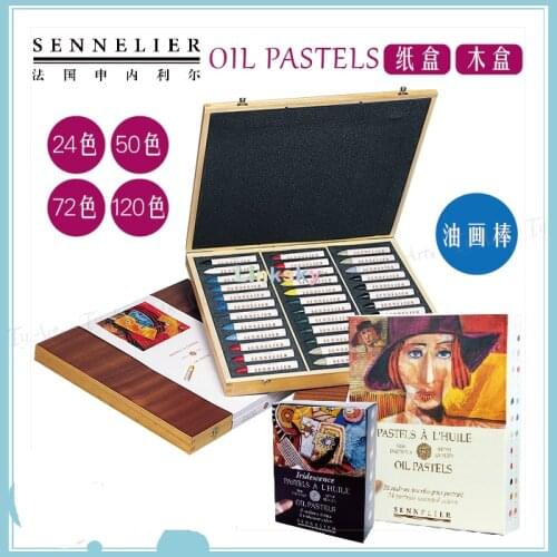 Sennelier Oil Pastel Assorted Set 6,24,72 colors,Usable on wood - paper - canvas and metal,Artist quality ,Art supplies