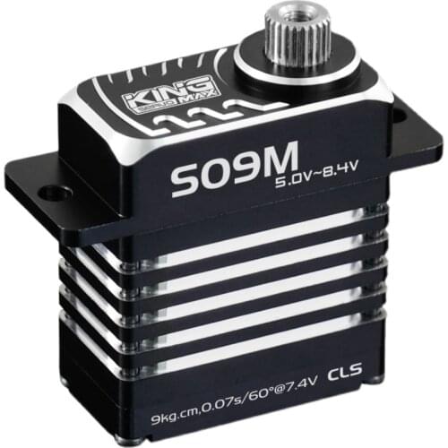 KINGMAX S09M 20g 9kg.cm digital steel gears mini servos for Hollow cup motor 450 swash plate servo