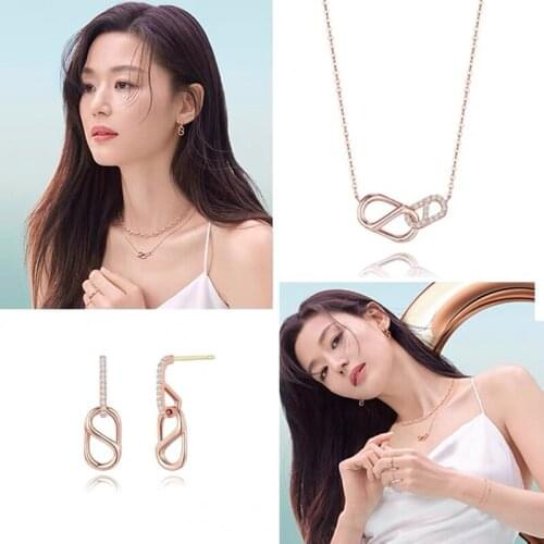 Nevertheless Han So Hee Gianna Jun Although I know Korean dramas same small 8-character earrings Elegant high quality Earrings